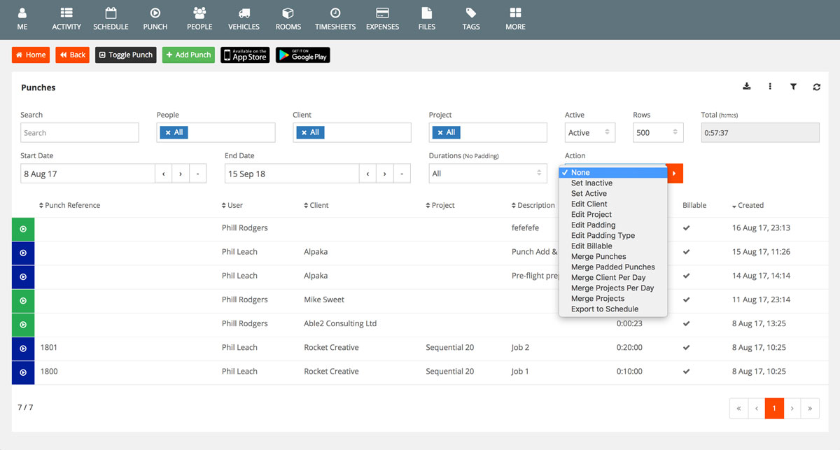 Simple to use time tracking